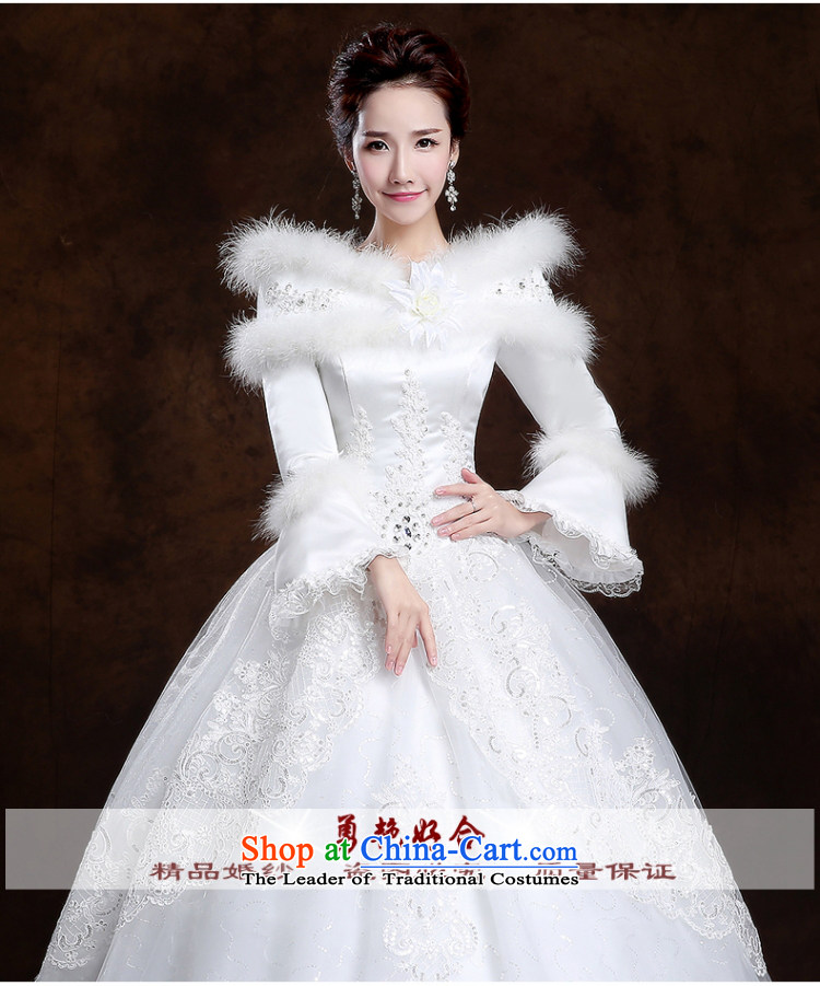 Yong-yeon and wedding dresses new Word 2015 autumn and winter shoulder straps to align the shoulder marriages thick long-sleeved white L) picture winter, prices, brand platters! The elections are supplied in the national character of distribution, so action, buy now enjoy more preferential! As soon as possible.