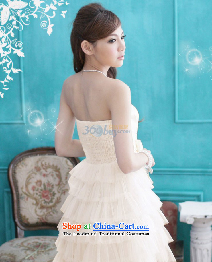 Of the 2015 Korean glued to the new women's Short, chaired banquet bridesmaid performances sweet gauze tether bow tie layers of cake small dress skirt 3621 apricot color codes are pictures, prices, brand platters! The elections are supplied in the national character of distribution, so action, buy now enjoy more preferential! As soon as possible.