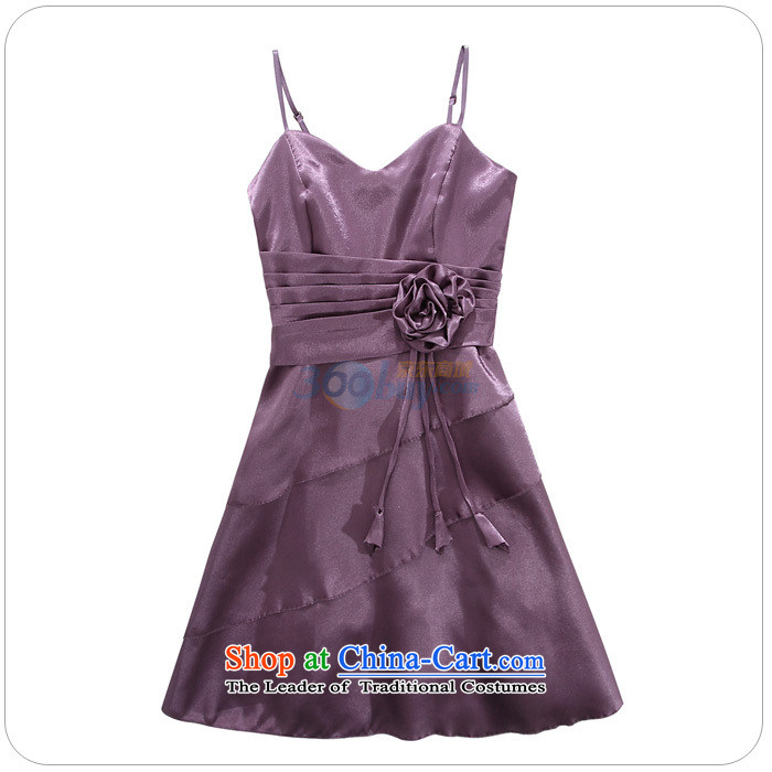 Reft of elegant foutune strap small dress skirt 2015 Korean New short, banquet moderator noble billowy flounces flowers evening dresses 3668 purple XXL picture, prices, brand platters! The elections are supplied in the national character of distribution, so action, buy now enjoy more preferential! As soon as possible.