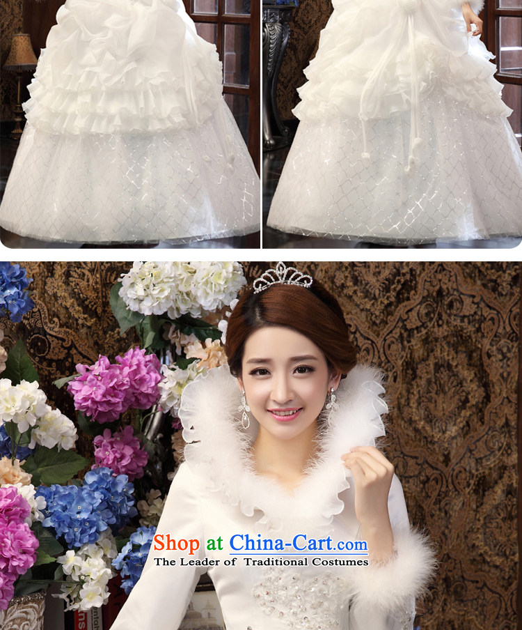 The privilege of serving-leung winter bride wedding dresses wedding dress shoulders to align the large long-sleeved Korean style white L pictures, Sau San price, brand platters! The elections are supplied in the national character of distribution, so action, buy now enjoy more preferential! As soon as possible.