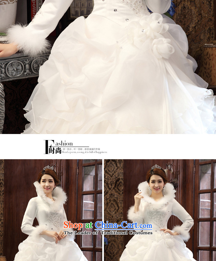 The privilege of serving-leung winter bride wedding dresses wedding dress shoulders to align the large long-sleeved Korean style white L pictures, Sau San price, brand platters! The elections are supplied in the national character of distribution, so action, buy now enjoy more preferential! As soon as possible.