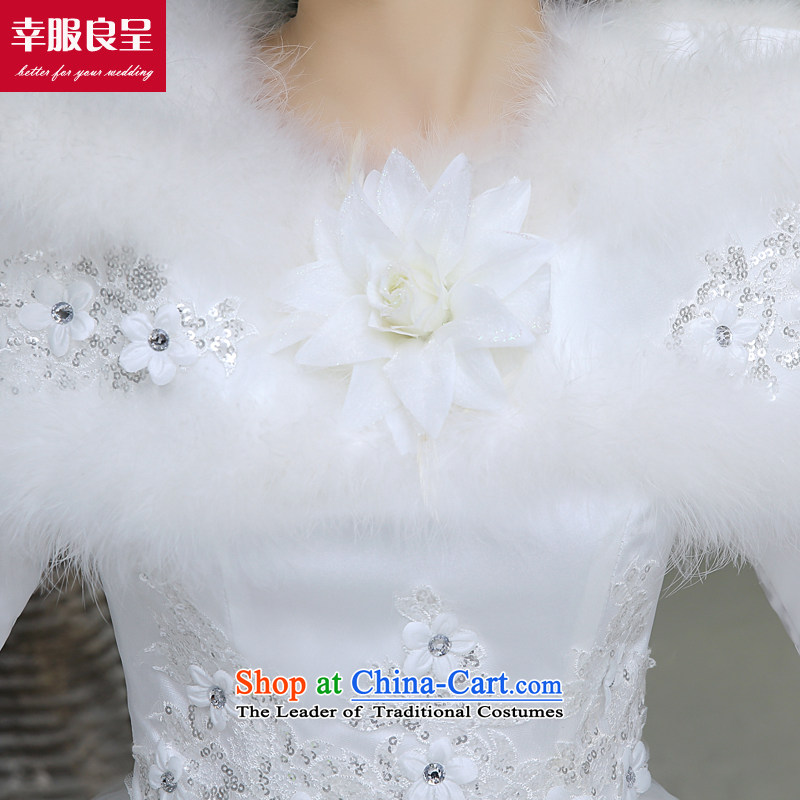 The privilege of serving-leung winter wedding dresses wedding dress bride with new large long-sleeved align to a field of services white 2XL, shoulder-leung , , , shopping on the Internet