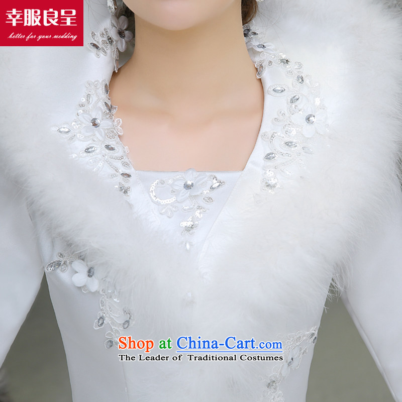 The privilege of serving-leung winter bride wedding dresses wedding dress new long-sleeved large Korean to align the minimalist white XL, a service-leung , , , shopping on the Internet