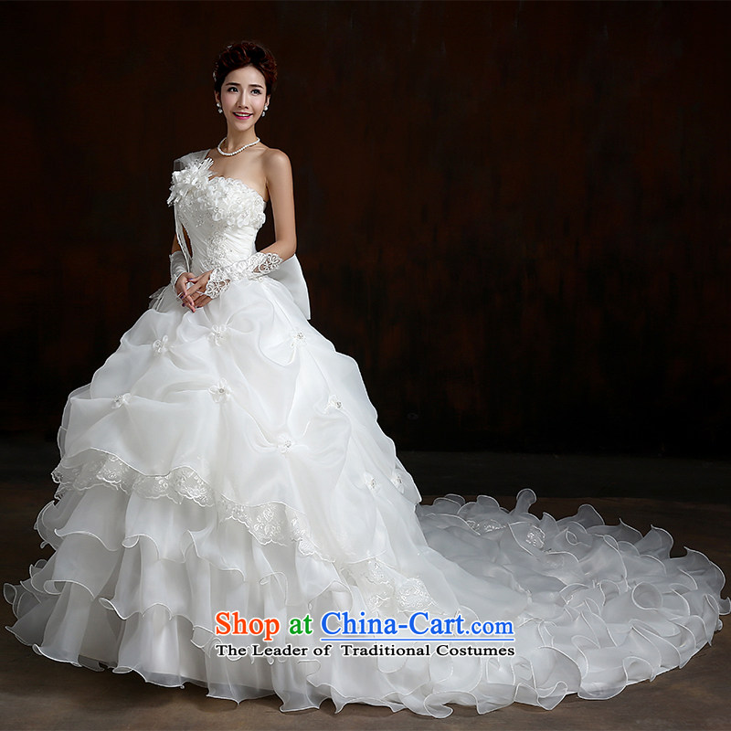 Su Xiang Edge 2015 new stylish wedding dresses Korean style to align the shoulder larger Fat MM video thin wedding trailing edge has been pressed, L, Su Xiang shopping on the Internet