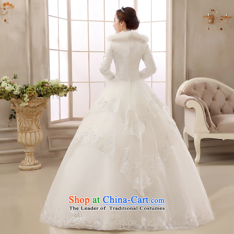 2015 new marriages wedding dress winter long-sleeved lace thick warm autumn and winter, align to Sau San female XXL package, Love Returning so AIRANPENG Peng () , , , shopping on the Internet