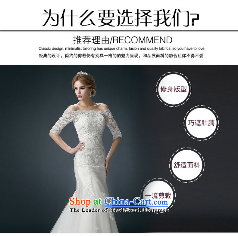 Wedding dress 2015 new Korean Foutune of Sau San bride crowsfoot wedding word shoulder tail graphics thin small winter will not be refunded picture size, prices, brand platters! The elections are supplied in the national character of distribution, so action, buy now enjoy more preferential! As soon as possible.
