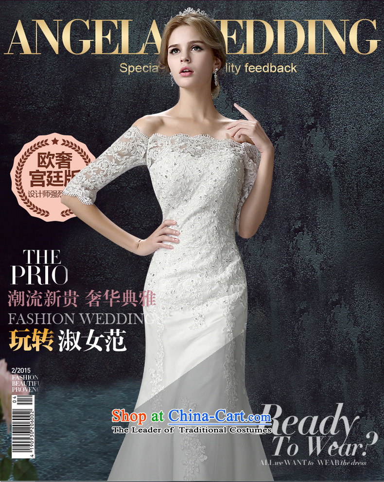 Wedding dress 2015 new Korean Foutune of Sau San bride crowsfoot wedding word shoulder tail graphics thin small winter will not be refunded picture size, prices, brand platters! The elections are supplied in the national character of distribution, so action, buy now enjoy more preferential! As soon as possible.