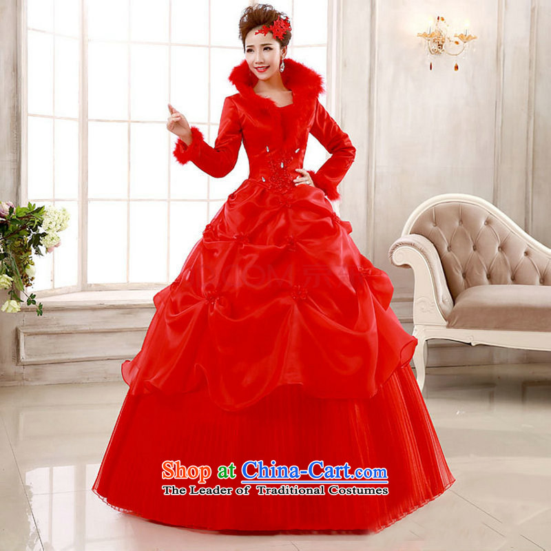Yet, a winter wedding dresses 2014 new winter long-sleeved thick cotton plus wedding winter bride winter) red package YSB2081 XL, yet a , , , shopping on the Internet