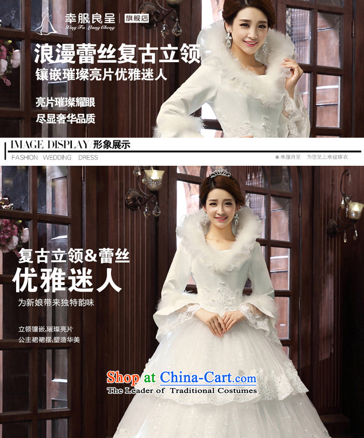 The privilege of serving-leung winter wedding new Korean brides wedding dress long-sleeved long alignment to Sau San white wedding dress White 2XL Photo, prices, brand platters! The elections are supplied in the national character of distribution, so action, buy now enjoy more preferential! As soon as possible.
