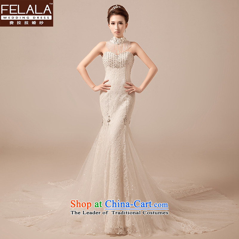 Ferrara tail crowsfoot wedding dresses Korea 2015 summer edition stylish bride tail white breast tissue strapsS_1 Diamond Gauge 9