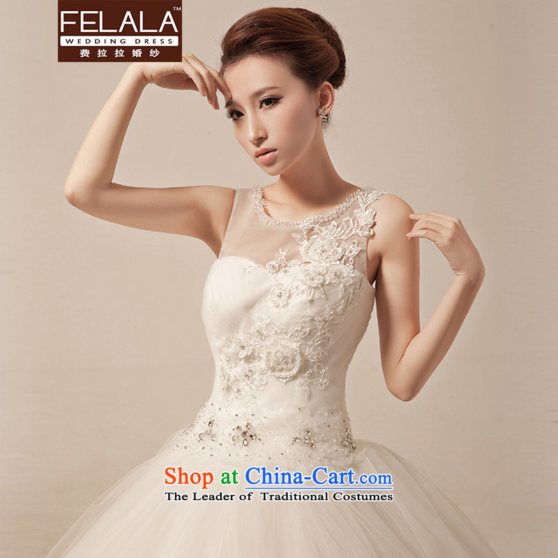 Ferrara 2015 new word shoulder lace wedding Korean brides to align the sweet white bon bon yarn spring , and Suzhou S Ferrara wedding (FELALA) , , , shopping on the Internet