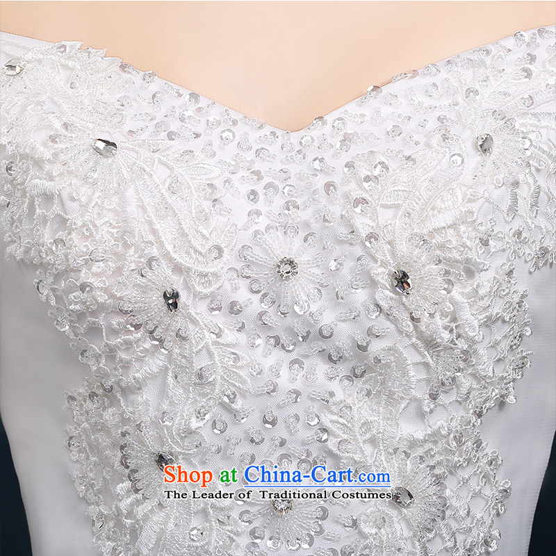 Wedding dress 2015 new winter trendy first field to align the shoulder marriages wedding lace straps for larger White M Kidman (nicole richie) , , , shopping on the Internet