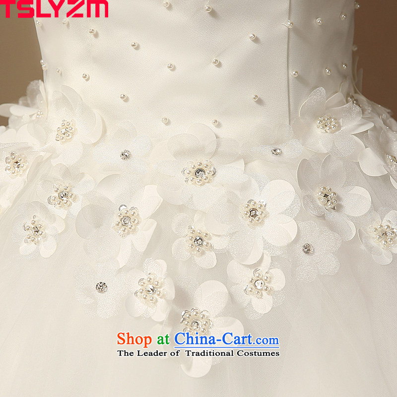 Wipe the chest long drag tslyzm tail wedding dresses new marriages of autumn and winter 2015 Korean style wedding dress white petals Xxl,tslyzm,,, shopping on the Internet