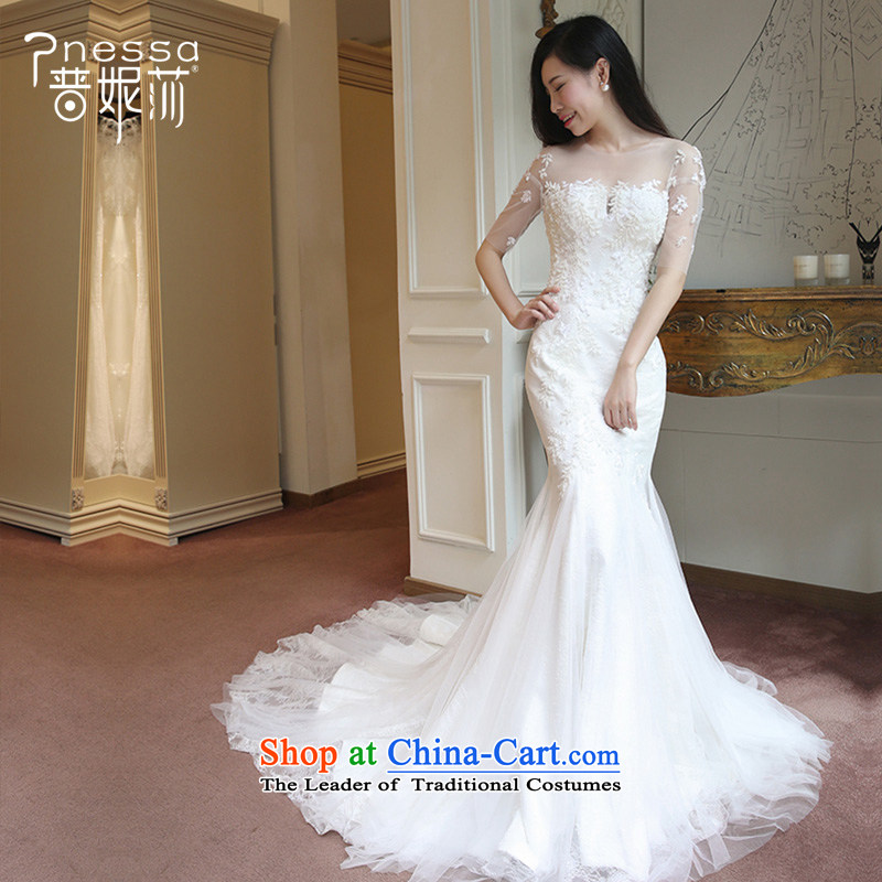 The Republika Srpska divas crowsfoot bride wedding dresses winter 2015 Korean-style New tail and chest wedding shoulders Foutune of flowers white L, Republika Srpska Sau San divas (pnessa) , , , shopping on the Internet
