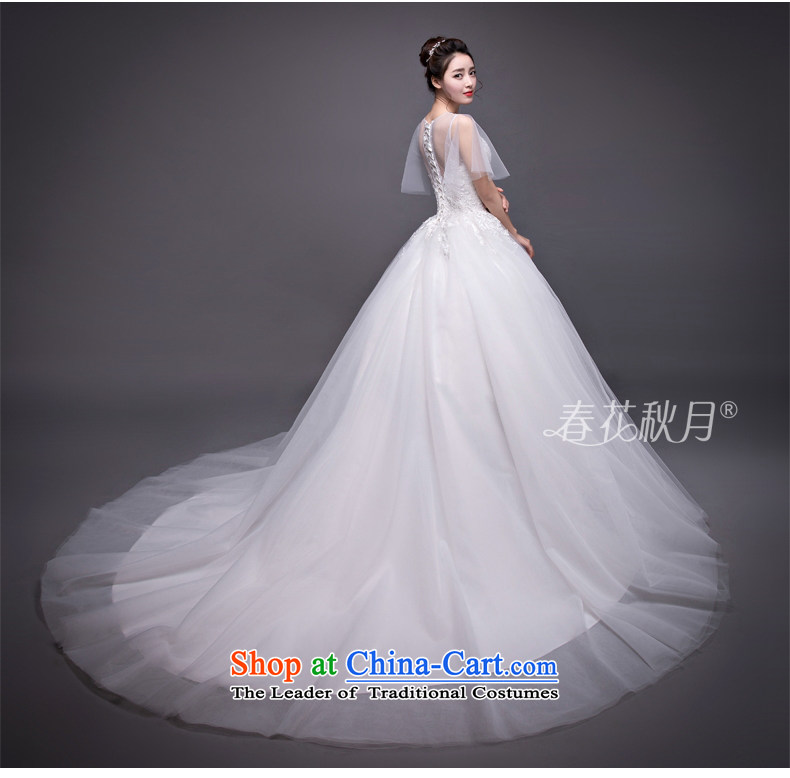 Blooming crazy bride wedding personality Korean tail wedding word shoulder wedding dress out of white M Sau San Picture, prices, brand platters! The elections are supplied in the national character of distribution, so action, buy now enjoy more preferential! As soon as possible.