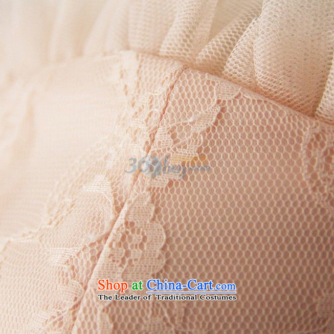Of the 2015 Korean glued to the new women's short of married women under the auspices of wedding Princess Mary Magdalene chest lace lace bow tie cute little dress skirt 3761st apricot L photo, prices, brand platters! The elections are supplied in the national character of distribution, so action, buy now enjoy more preferential! As soon as possible.