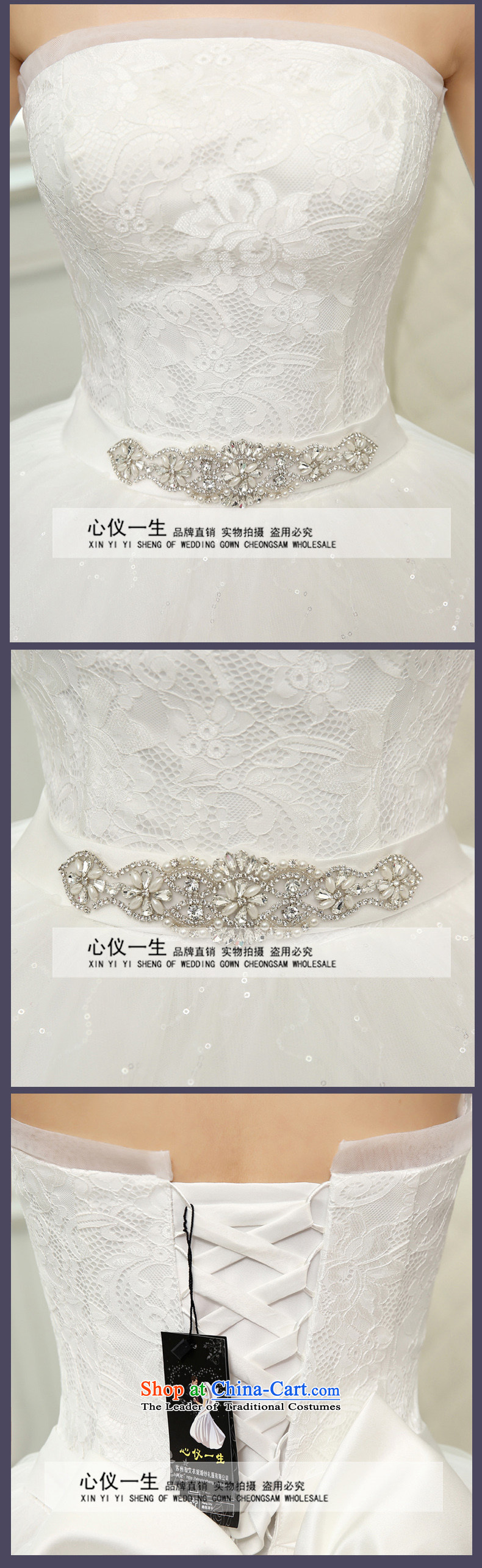 On the first of the wedding dress 2015 new Korean lace anointed chest straps to wedding marriages Sau San video thin White XXL wedding pictures, prices, brand platters! The elections are supplied in the national character of distribution, so action, buy now enjoy more preferential! As soon as possible.