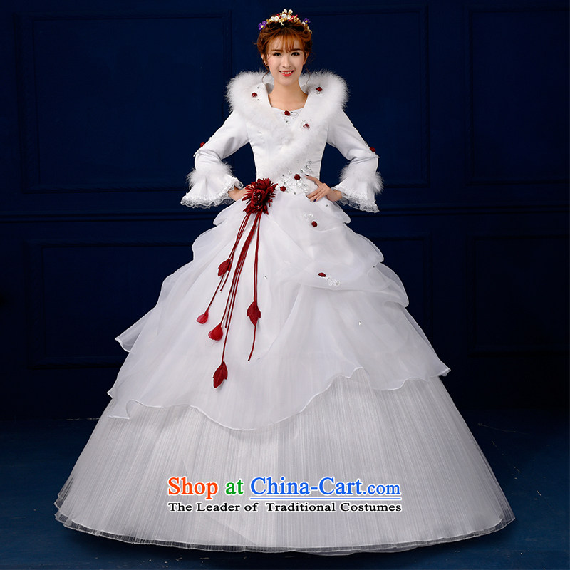 The new 2015 winter wedding long-sleeved thick banding winter, Wedding Korean brides winter wedding dresses XXL package returning picture, prices, brand platters! The elections are supplied in the national character of distribution, so action, buy now enjoy more preferential! As soon as possible.