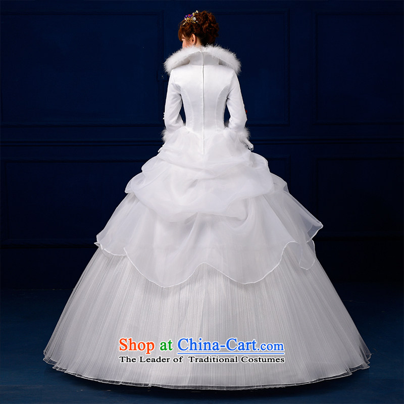 The new 2015 winter wedding long-sleeved thick banding winter, Wedding Korean brides winter wedding dresses XXL package, Love Returning so AIRANPENG Peng () , , , shopping on the Internet