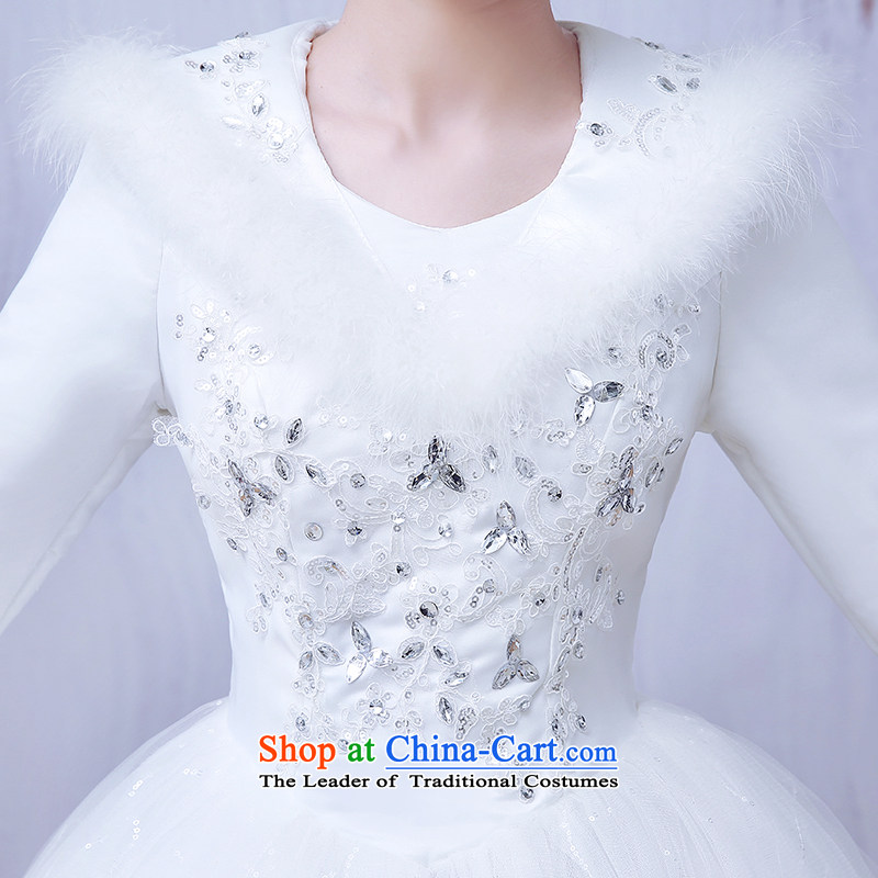 7 7 color tone of winter clothing new bride thick winter 2015 long-sleeved to align graphics thin warm clip cotton wedding H096 white L, 7 color 7 Tone , , , shopping on the Internet