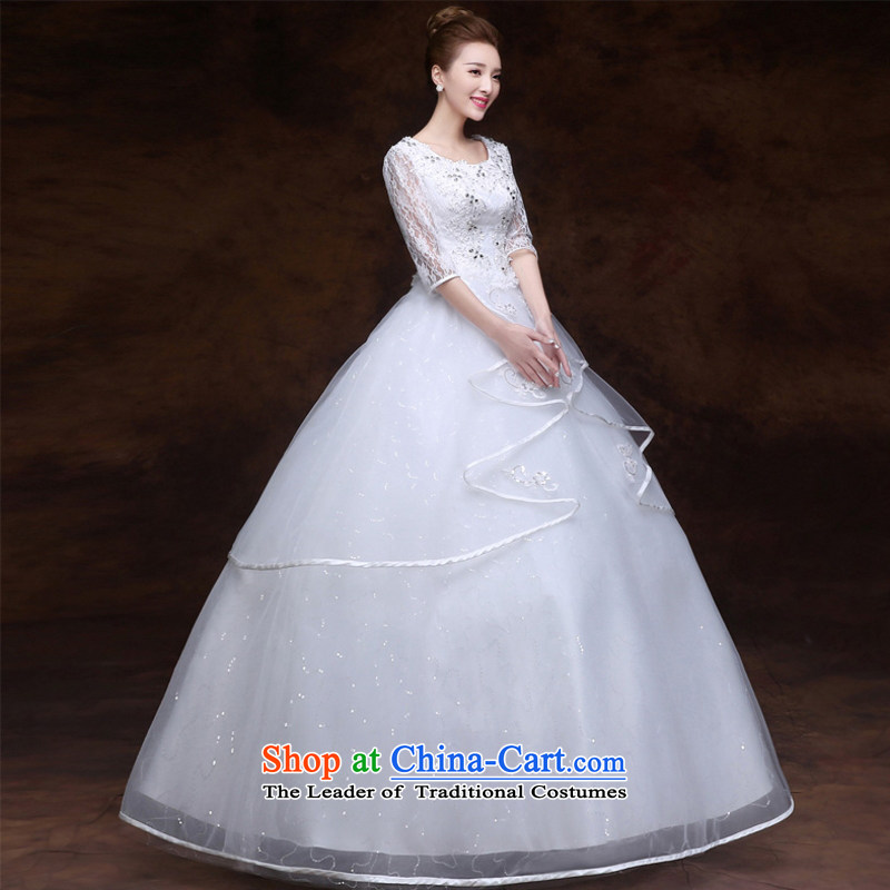 Yong-yeon and wedding dresses new Korean brides white 2015 to align the large number of autumn and winter cuff straps wedding white XXL, Yong-yeon and shopping on the Internet has been pressed.