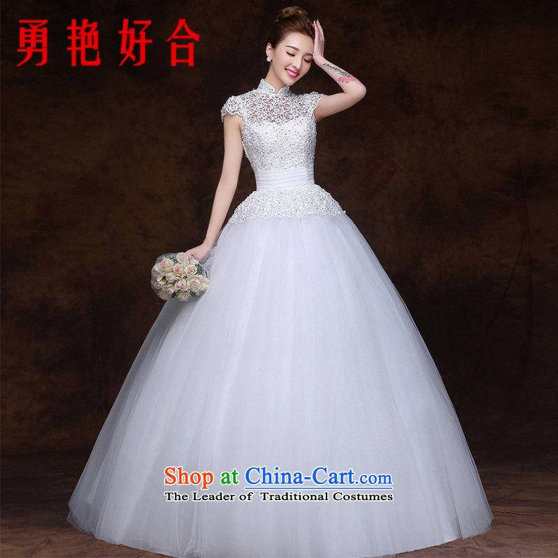 Yong-yeon and 2015 New wedding collar engraving lace marriages to align the back straps wedding white S