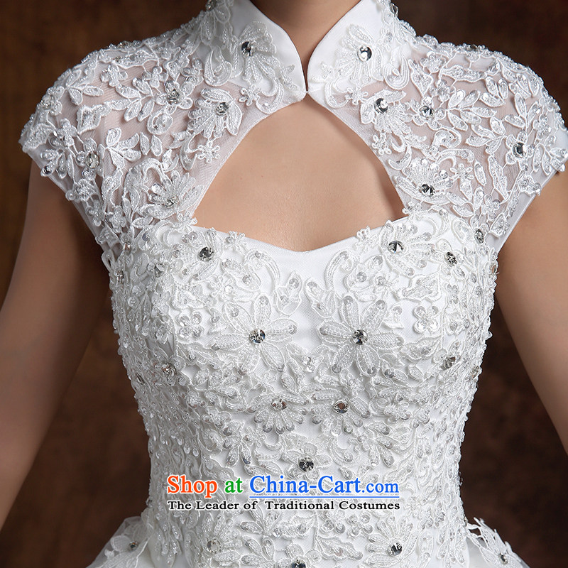 Jiang wedding dresses seal 2015 winter new Korean marriages wedding dresses white lace package shoulder straps for larger to align the princess bon bon skirt thin white M, Sau San video seal Jiang shopping on the Internet has been pressed.
