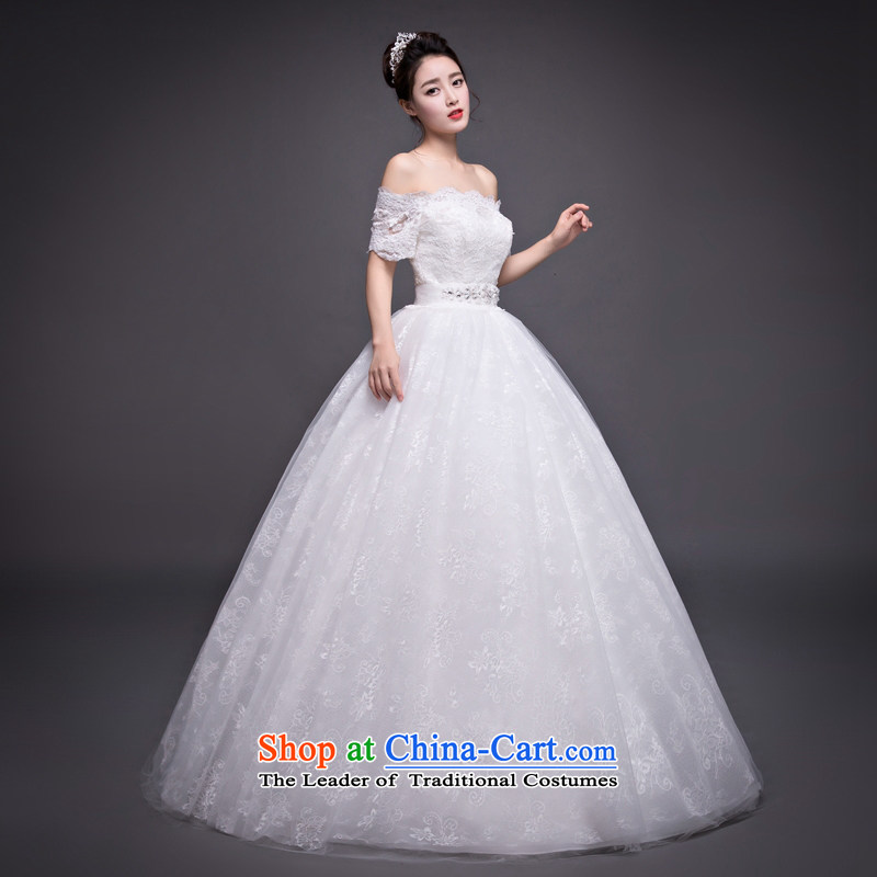 Winter, wedding a field to align the shoulder Korean skirt wedding fashion bride diamond jewelry out of Sau San yarn White M Blooming crazy (chunhuaqiuyue) , , , shopping on the Internet