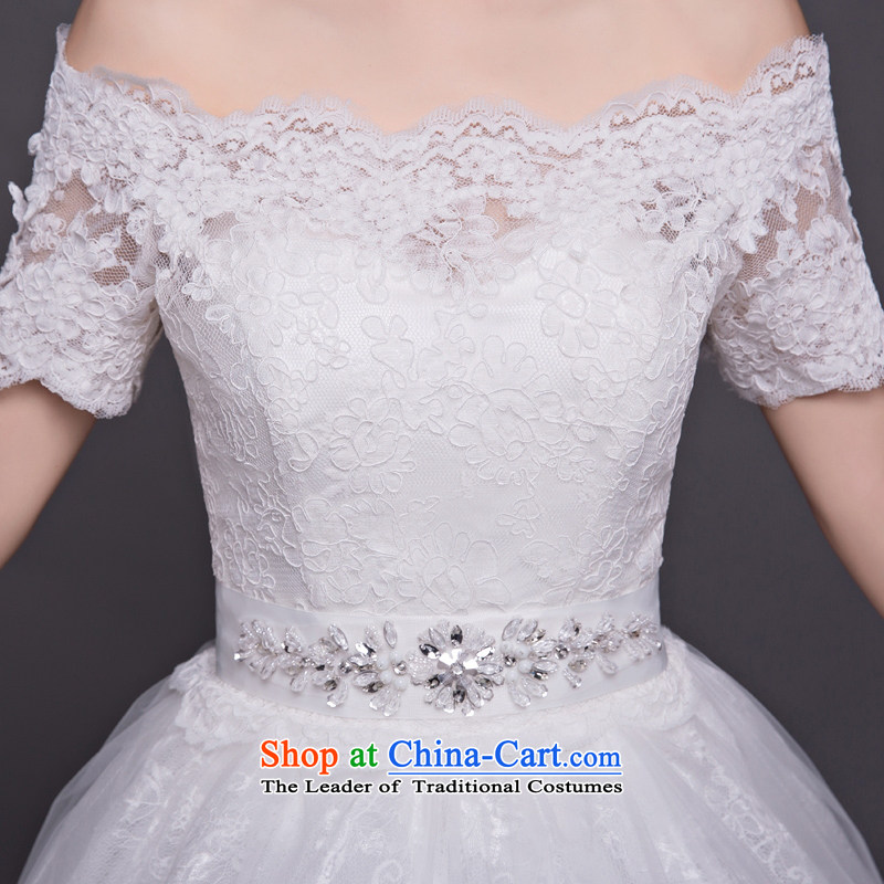 Winter, wedding a field to align the shoulder Korean skirt wedding fashion bride diamond jewelry out of Sau San yarn White M Blooming crazy (chunhuaqiuyue) , , , shopping on the Internet