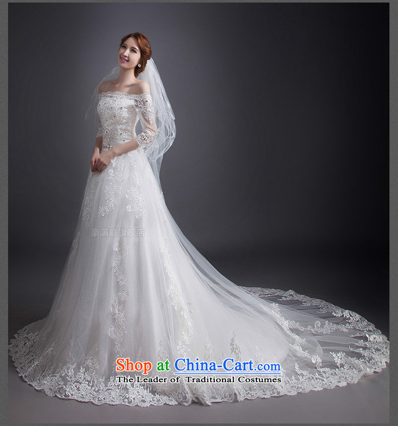 Ho full Chamber wedding dresses new Word 2015 stylish shoulder length tail wedding 7 cuff lace Sau San Korean White XL Photo, prices, brand platters! The elections are supplied in the national character of distribution, so action, buy now enjoy more preferential! As soon as possible.