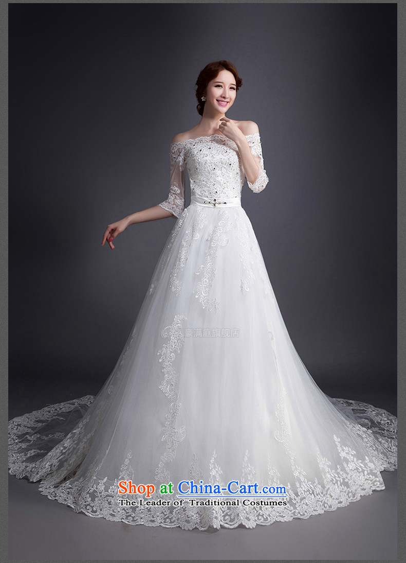 Ho full Chamber wedding dresses new Word 2015 stylish shoulder length tail wedding 7 cuff lace Sau San Korean White XL Photo, prices, brand platters! The elections are supplied in the national character of distribution, so action, buy now enjoy more preferential! As soon as possible.