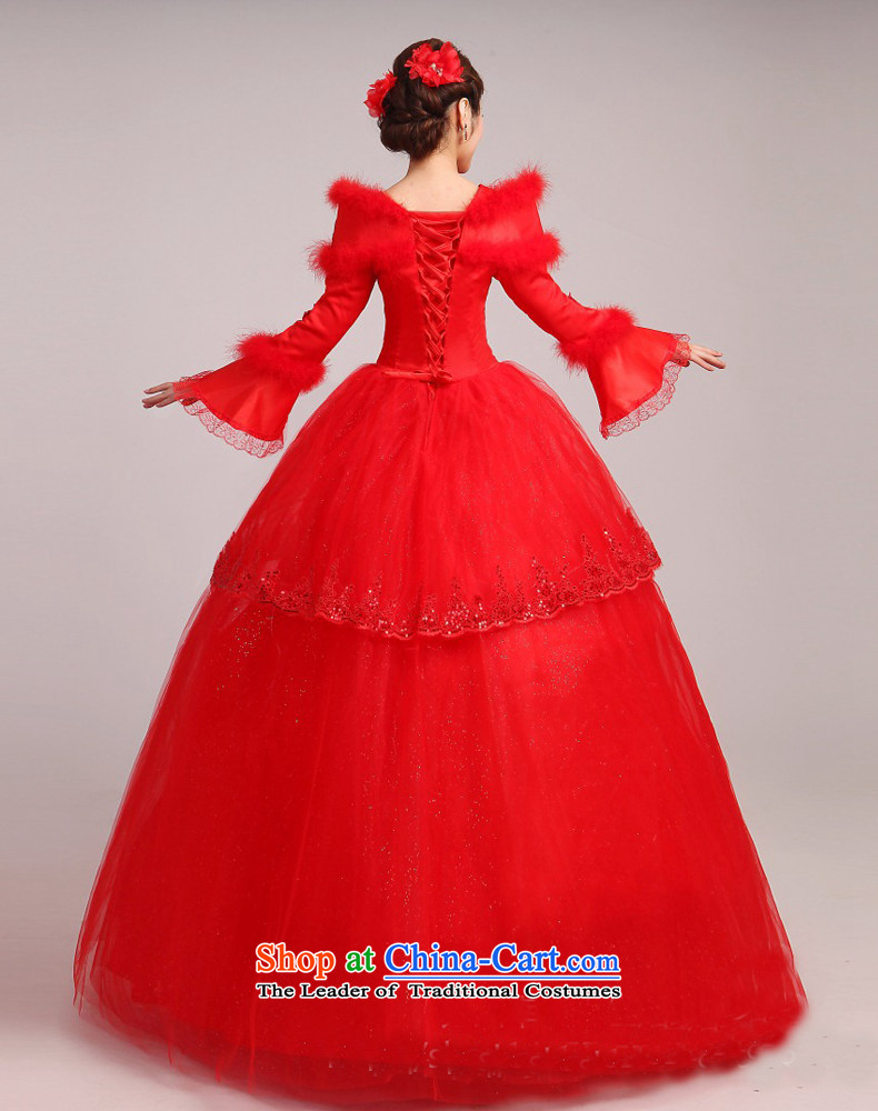 On earlier wedding dresses Korean version of the Word 2015 new shoulder the cotton winter align long-sleeved to bind with Sau San wedding red as the size of the pictures are not returning, prices, brand platters! The elections are supplied in the national character of distribution, so action, buy now enjoy more preferential! As soon as possible.