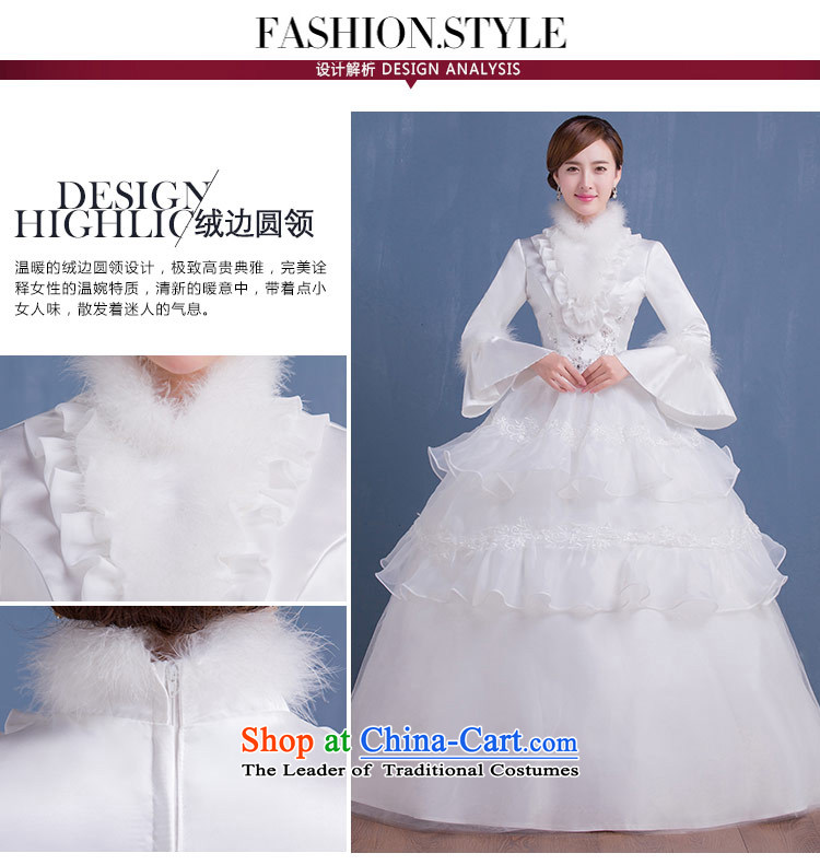 Qing Hua yarn new bride 2015 winter wedding winter of long-sleeved thick cotton wedding Korean version thin winter wedding dresses White M picture, prices, brand platters! The elections are supplied in the national character of distribution, so action, buy now enjoy more preferential! As soon as possible.