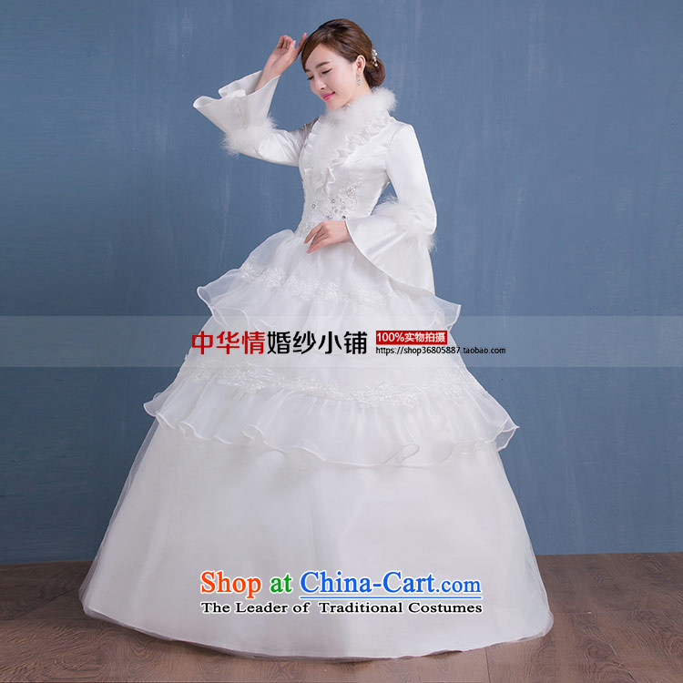 Qing Hua yarn new bride 2015 winter wedding winter of long-sleeved thick cotton wedding Korean version thin winter wedding dresses White M picture, prices, brand platters! The elections are supplied in the national character of distribution, so action, buy now enjoy more preferential! As soon as possible.
