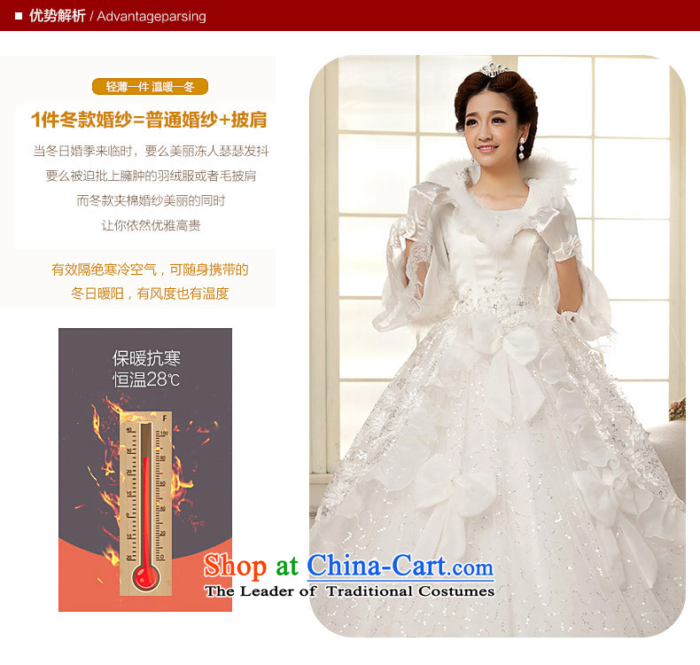 Qing Hua yarn new winter 2015 wedding long-sleeved folder cotton warm thin Korean graphics lovely Princess Bride wedding white picture, prices, S brand platters! The elections are supplied in the national character of distribution, so action, buy now enjoy more preferential! As soon as possible.