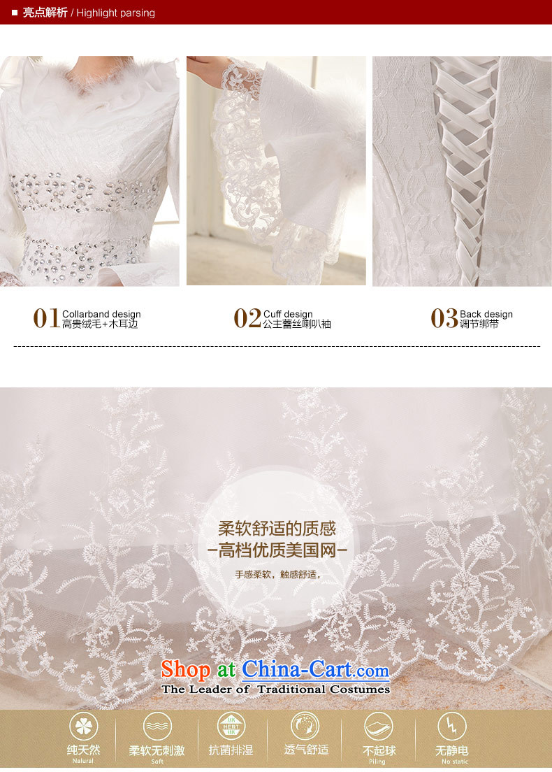 Qing Hua 2015 winter new yarn wedding winter, long-sleeved plus cotton bride wedding video thin lace Sau San white wedding dresses made white size does not accept return pictures, prices, brand platters! The elections are supplied in the national character of distribution, so action, buy now enjoy more preferential! As soon as possible.