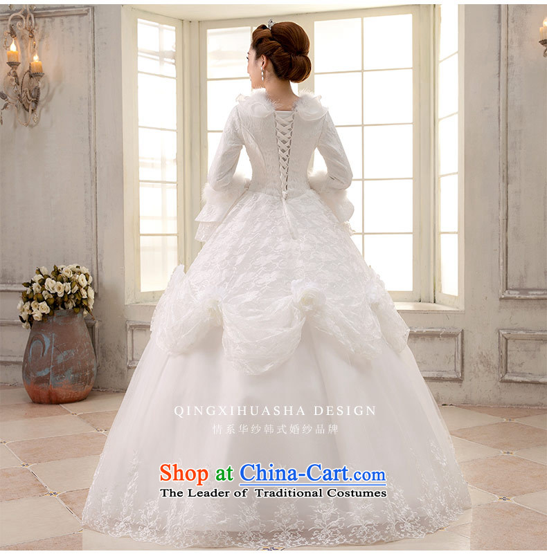 Qing Hua 2015 winter new yarn wedding winter, long-sleeved plus cotton bride wedding video thin lace Sau San white wedding dresses made white size does not accept return pictures, prices, brand platters! The elections are supplied in the national character of distribution, so action, buy now enjoy more preferential! As soon as possible.
