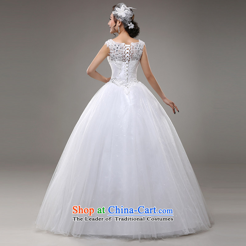 Tim hates makeup and 2015 winter new stylish wedding dresses Korean to align the shoulder larger video thin wedding autumn and winter classic wedding style HS0062 White XL, Tim hates makeup and shopping on the Internet has been pressed.