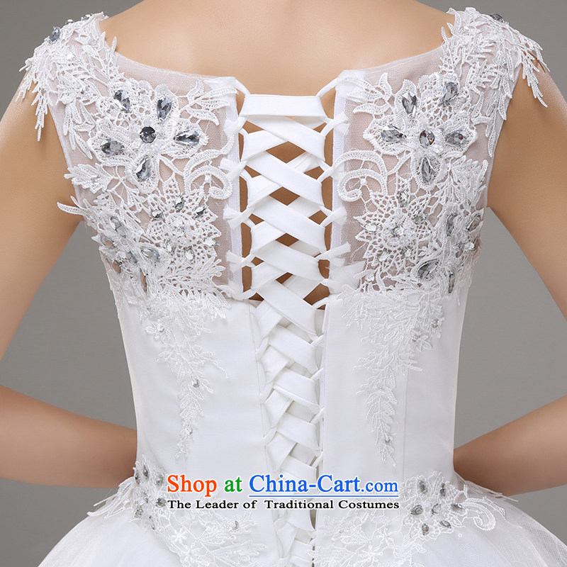 Tim hates makeup and 2015 winter new stylish wedding dresses Korean to align the shoulder larger video thin wedding autumn and winter classic wedding style HS0062 White XL, Tim hates makeup and shopping on the Internet has been pressed.