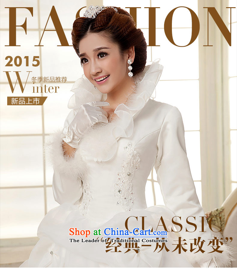 Qing Hua 2015 winter new yarn wedding dresses white princess graphics wedding long-sleeved folder thin cotton warm bride White XXL pictures wedding dress, prices, brand platters! The elections are supplied in the national character of distribution, so action, buy now enjoy more preferential! As soon as possible.