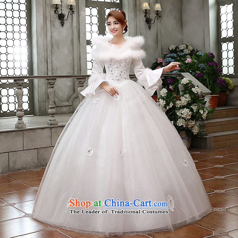 Qing Hua yarn new bride winter 2015 Cotton wedding long-sleeved Princess Marriage won the Word version shoulder bridal dresses White XXL picture, prices, brand platters! The elections are supplied in the national character of distribution, so action, buy now enjoy more preferential! As soon as possible.