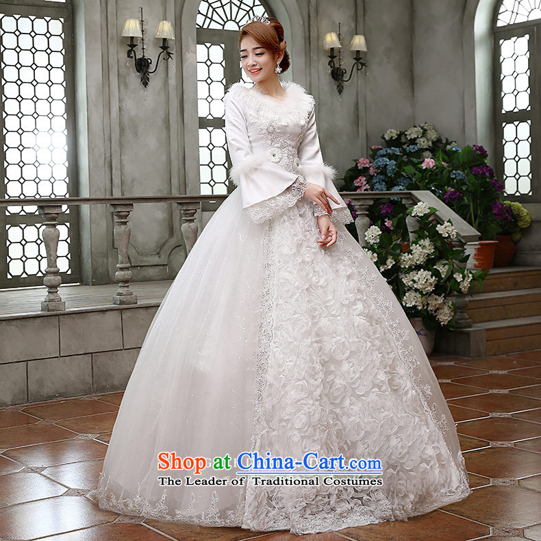 Qing Hua 2015 winter new yarn wedding Korean brides princess long-sleeved folder cotton warm wedding dress shoring princess lace white made size does not accept return pictures, prices, brand platters! The elections are supplied in the national character of distribution, so action, buy now enjoy more preferential! As soon as possible.