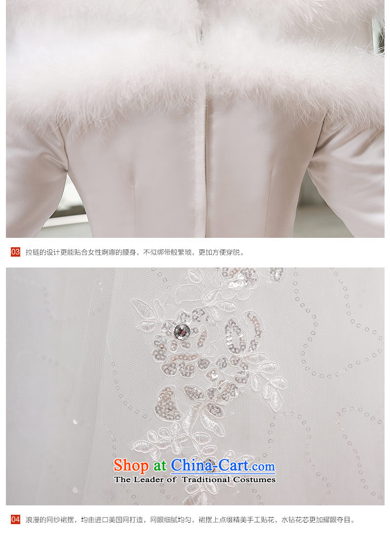 Qing Hua 2015 winter new yarn wedding Korean brides princess long-sleeved folder cotton warm wedding dress party 02 Princess White XL Photo, prices, brand platters! The elections are supplied in the national character of distribution, so action, buy now enjoy more preferential! As soon as possible.