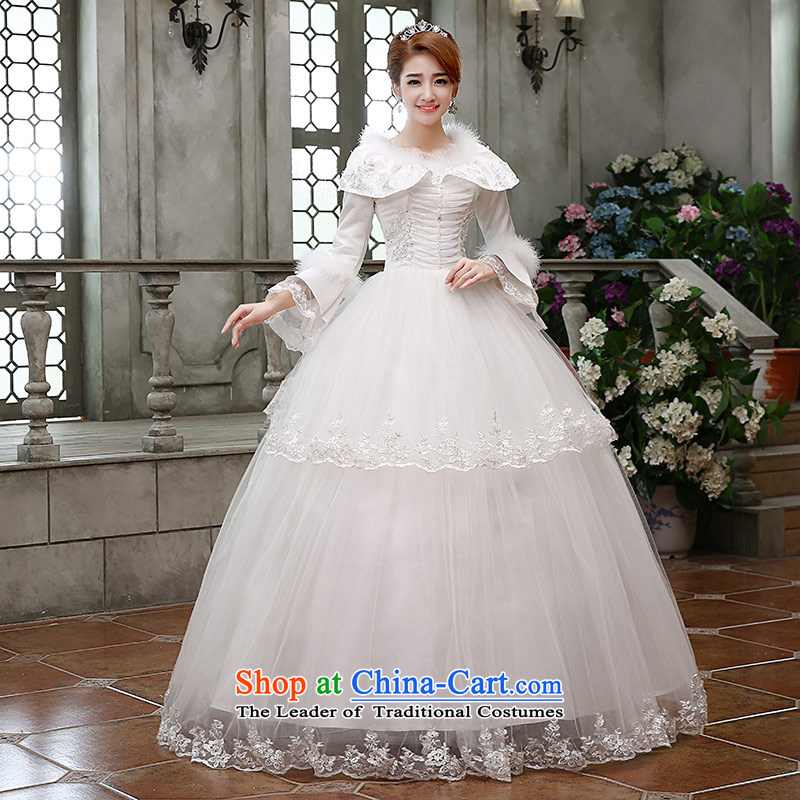Qing Hua yarn wedding dresses new stylish brides fall 2015 to align the minimalist lace video thin wedding White XL, Qing Hua yarn , , , shopping on the Internet