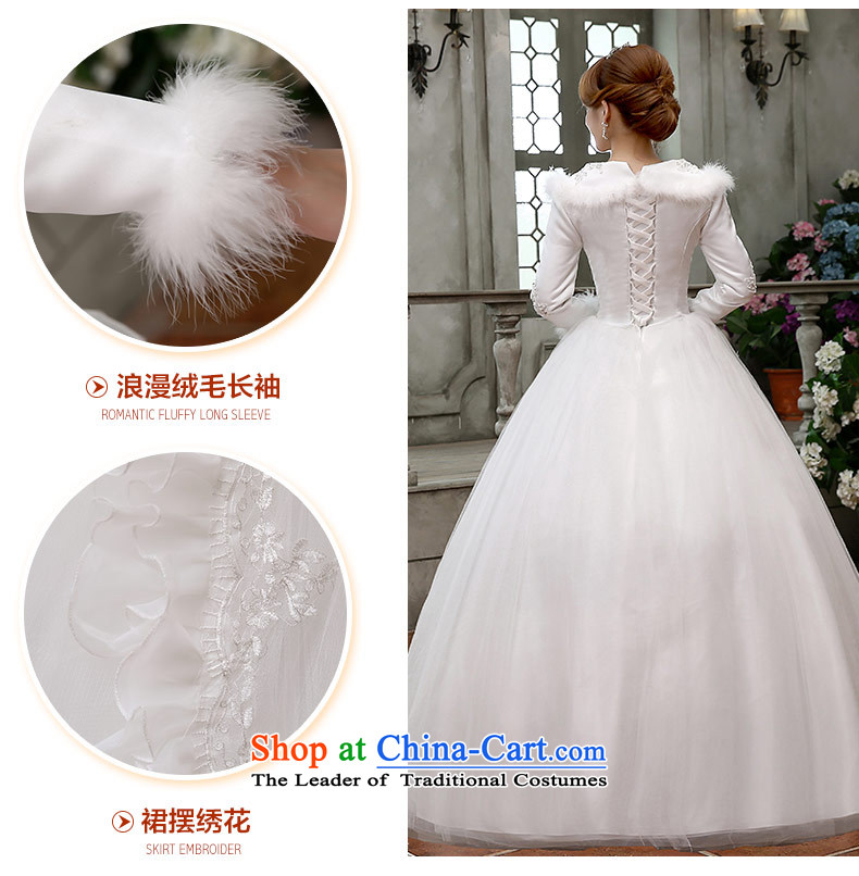 Qing Hua yarn winter new long-sleeved warm Wedding 2015 marriages white princess bon bon skirt Korean version thin white M picture, prices, brand platters! The elections are supplied in the national character of distribution, so action, buy now enjoy more preferential! As soon as possible.