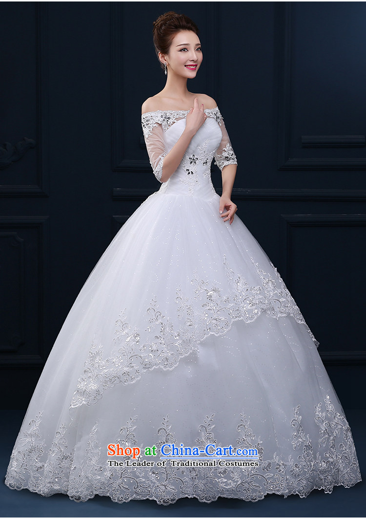 Tim hates makeup and wedding dresses 2015 winter new Superior First field shoulder wedding sleeves wedding dresses larger pregnant women video thin bride wedding dresses HS004 White XXL pictures winter, prices, brand platters! The elections are supplied in the national character of distribution, so action, buy now enjoy more preferential! As soon as possible.