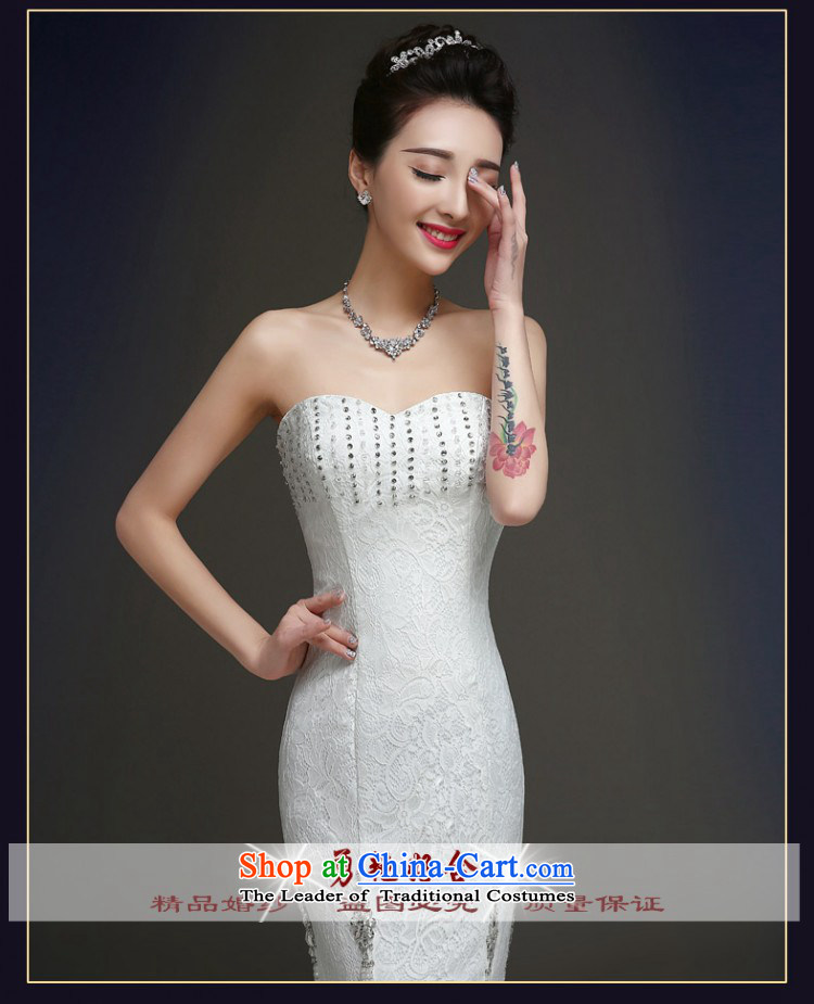 Yong-yeon and autumn and winter wedding dresses new 2015 anointed chest crowsfoot stylish Korean marriages tail strap white L pictures, Sau San price, brand platters! The elections are supplied in the national character of distribution, so action, buy now enjoy more preferential! As soon as possible.