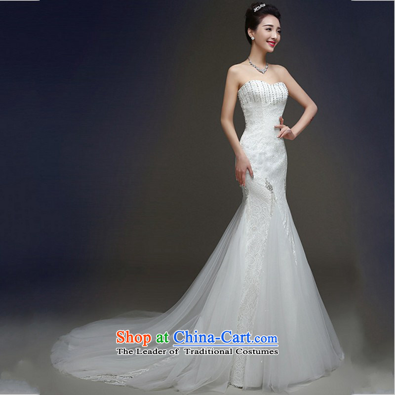 Yong-yeon and autumn and winter wedding dresses new 2015 anointed chest crowsfoot stylish Korean marriages tail strap white L, Yong-Yan Sau San Close shopping on the Internet has been pressed.