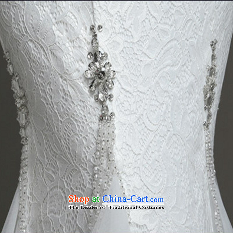 Yong-yeon and autumn and winter wedding dresses new 2015 anointed chest crowsfoot stylish Korean marriages tail strap white L, Yong-Yan Sau San Close shopping on the Internet has been pressed.