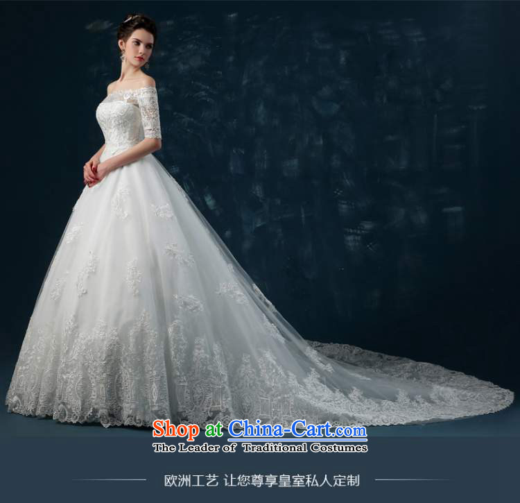 Wedding dress 2015 new bride word winter shoulder wedding tail lace in cuff Sau San tie wedding tail to align the M pictures, prices, brand platters! The elections are supplied in the national character of distribution, so action, buy now enjoy more preferential! As soon as possible.